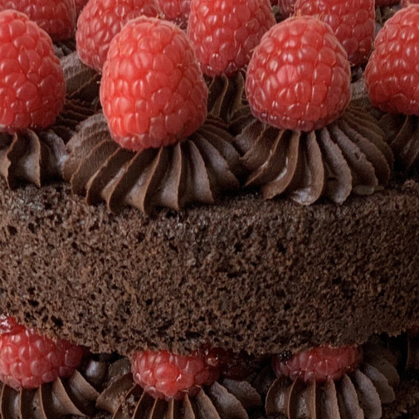 chocolate raspberries birthday cake