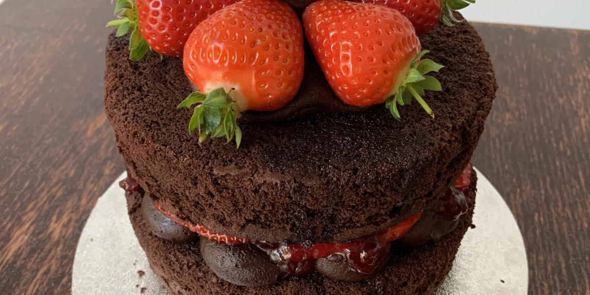 Chocolate strawberry happy cakes